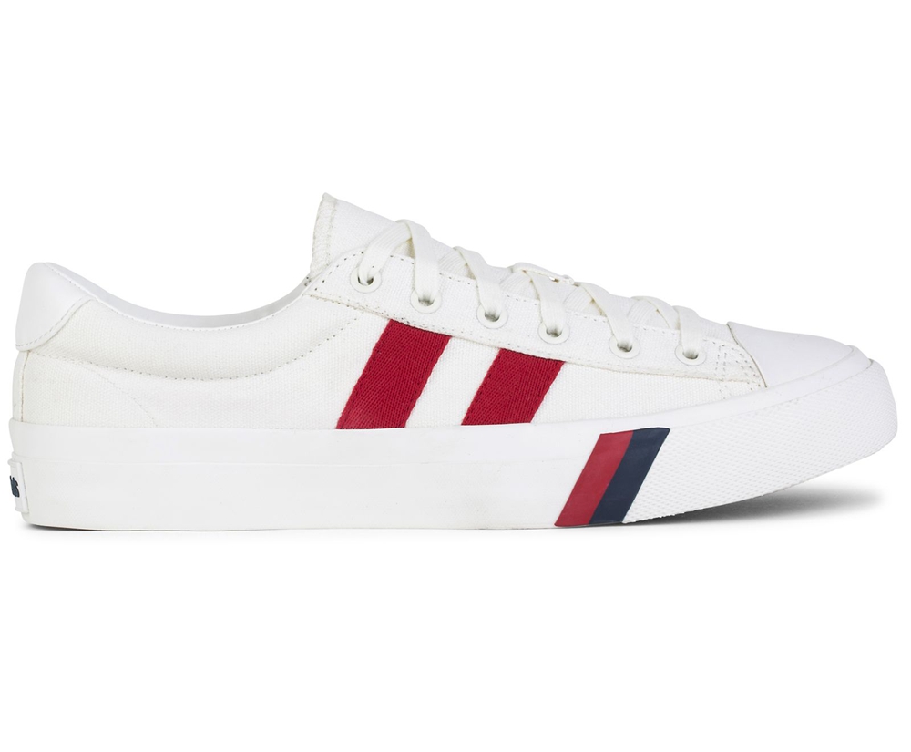 Keds Womens Sneakers White/Red - Royal Plus Canvas - 190CMHIBX